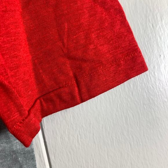 vintage 80’s DEF LEPPARD Blazing Thru Texas double sided 3/4 sleeve tee shirt M - Picture 4 of 7